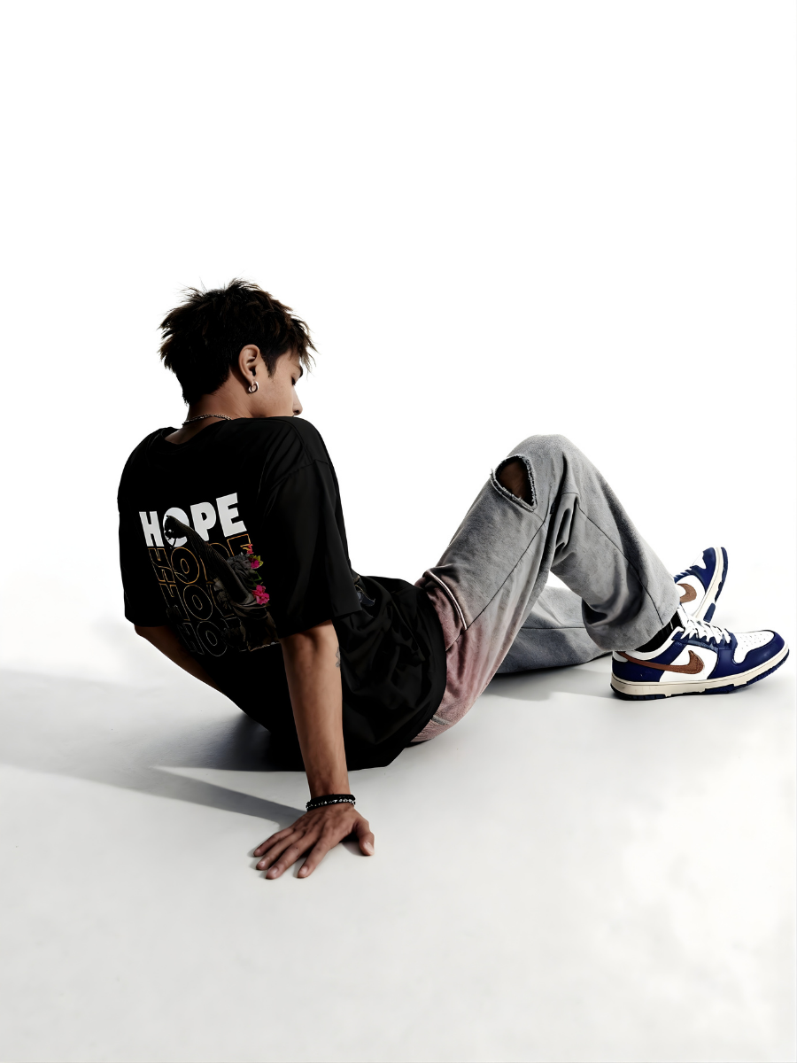 Vastr Layers of Hope Oversized Tee - 180 GSM Premium Cotton